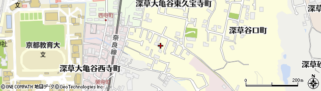 京都府京都市伏見区深草大亀谷大谷町8周辺の地図