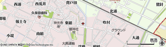 愛知県安城市上条町周辺の地図