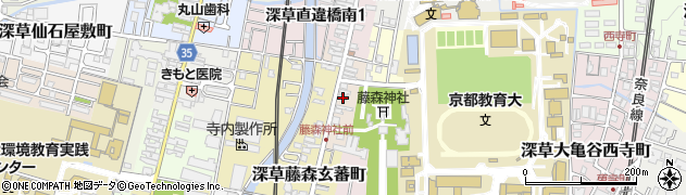 京都府京都市伏見区深草直違橋片町528周辺の地図