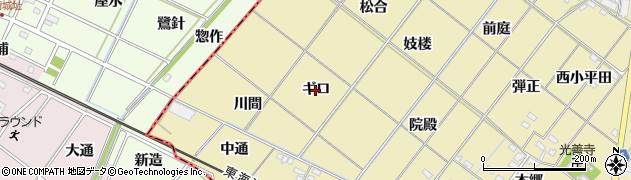 愛知県岡崎市新堀町（ギロ）周辺の地図