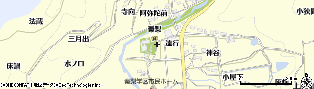 愛知県岡崎市秦梨町（遠行）周辺の地図