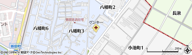 ゲンキー株式会社　吉浜八幡店周辺の地図