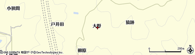 愛知県岡崎市秦梨町（大野）周辺の地図
