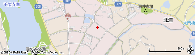兵庫県三田市北浦周辺の地図