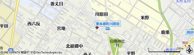 愛知県岡崎市大和町上河原27周辺の地図