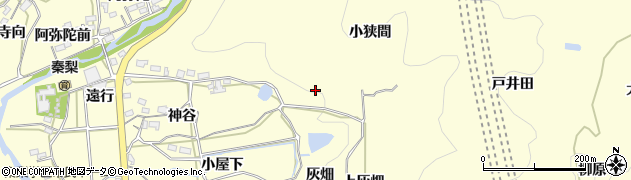 愛知県岡崎市秦梨町（小狭間）周辺の地図