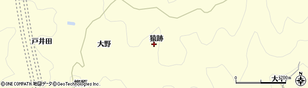 愛知県岡崎市秦梨町（猿跡）周辺の地図