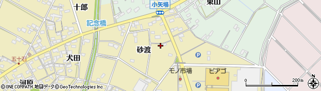 愛知県安城市福釜町砂渡43周辺の地図