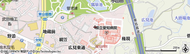 愛知県岡崎市欠町（栗宿）周辺の地図