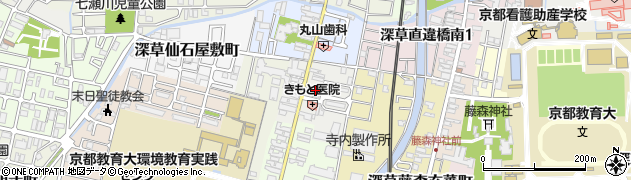 京都府京都市伏見区深草北蓮池町周辺の地図