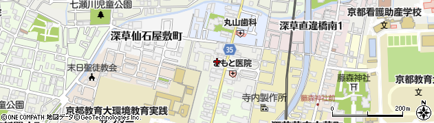 京都府京都市伏見区深草北蓮池町907周辺の地図
