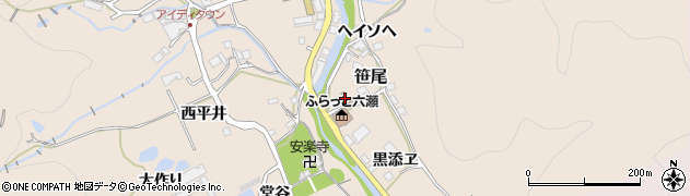 笹尾公会堂周辺の地図