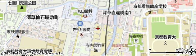 京都府京都市伏見区深草十九軒町554周辺の地図