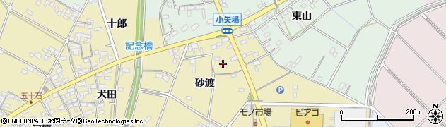 愛知県安城市福釜町（砂渡）周辺の地図