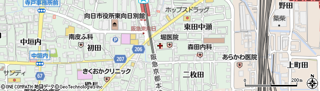 梅ヶ丘薬局　東向日店周辺の地図