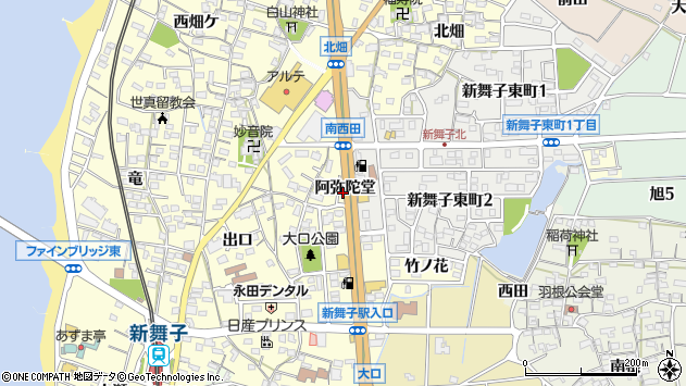 〒478-0036 愛知県知多市新舞子の地図