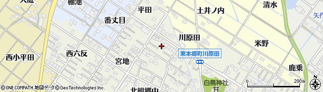 愛知県岡崎市大和町上河原12周辺の地図