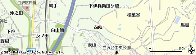 愛知県阿久比町（知多郡）白沢（古池）周辺の地図