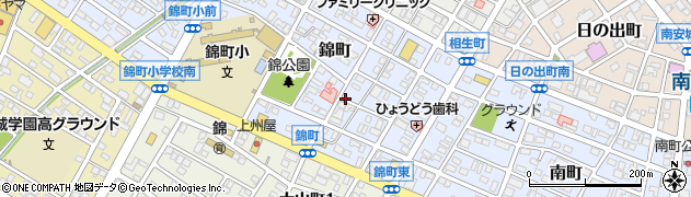 愛知県安城市錦町周辺の地図
