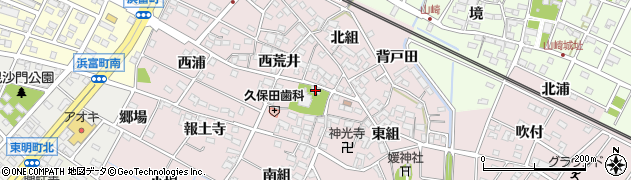 愛知県安城市上条町（中屋敷）周辺の地図