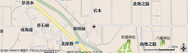 愛知県知多郡阿久比町草木岩木127周辺の地図