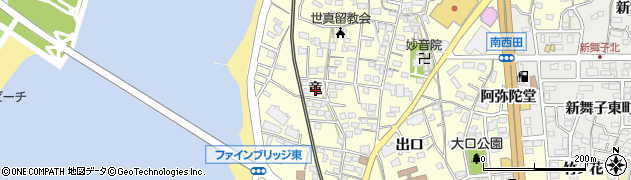 愛知県知多市新舞子（竜）周辺の地図