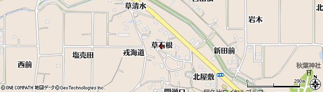 愛知県阿久比町（知多郡）草木（草石根）周辺の地図