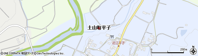 滋賀県甲賀市土山町平子周辺の地図