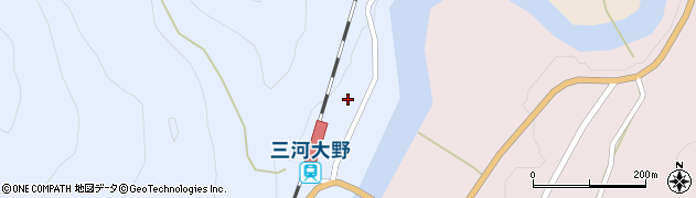 愛知県新城市富栄外貝津周辺の地図