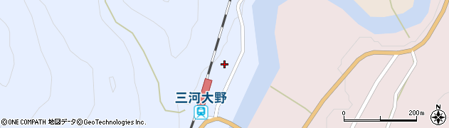 愛知県新城市富栄（外貝津）周辺の地図