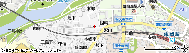 愛知県岡崎市久後崎町本郷15周辺の地図
