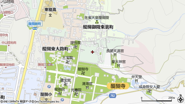 〒601-1323 京都府京都市伏見区醍醐赤間南裏町の地図