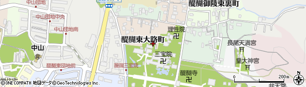 京都府京都市伏見区醍醐東大路町周辺の地図
