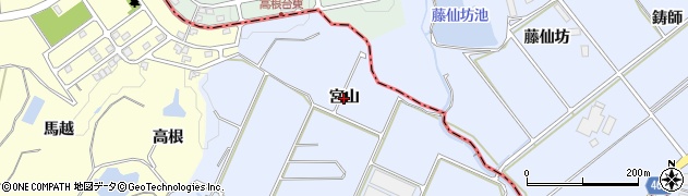 愛知県阿久比町（知多郡）板山（宮山）周辺の地図