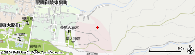 京都府京都市伏見区醍醐北伽藍町周辺の地図