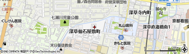 京都府京都市伏見区深草仙石屋敷町57周辺の地図