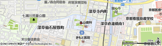京都府京都市伏見区深草七瀬川町周辺の地図