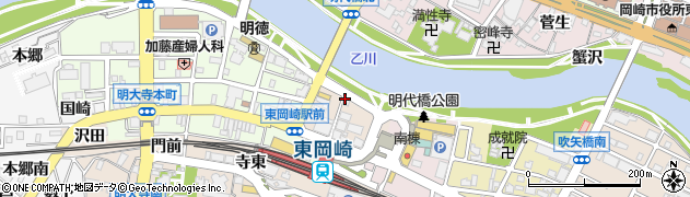 愛知県岡崎市明大寺町川端周辺の地図