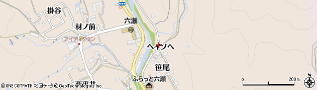 兵庫県川辺郡猪名川町笹尾ヘイソヘ14周辺の地図