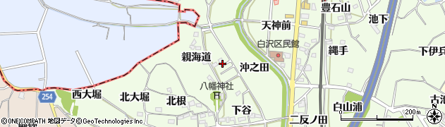 愛知県阿久比町（知多郡）白沢（北之前）周辺の地図