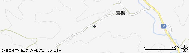 愛知県新城市富保（西谷下）周辺の地図