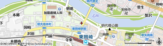 河合塾マナビス　東岡崎校周辺の地図