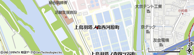 京都府京都市南区上鳥羽塔ノ森西河原町周辺の地図