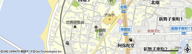 愛知県知多市新舞子南屋敷周辺の地図