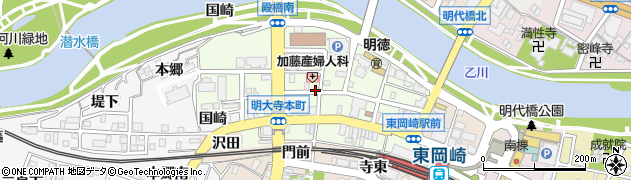 愛知県岡崎市明大寺本町周辺の地図