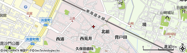 愛知県安城市上条町北組9周辺の地図