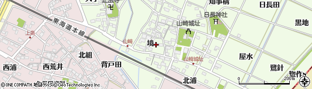 愛知県安城市山崎町（境）周辺の地図