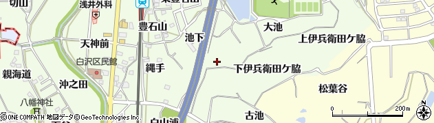 愛知県知多郡阿久比町白沢高根口周辺の地図