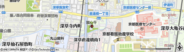 京都府京都市伏見区深草直違橋北周辺の地図