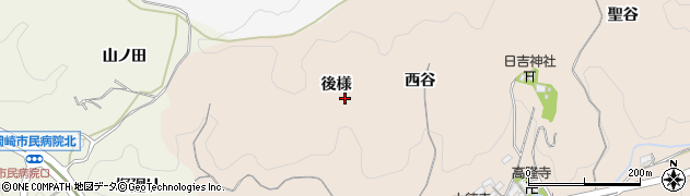愛知県岡崎市高隆寺町（後様）周辺の地図